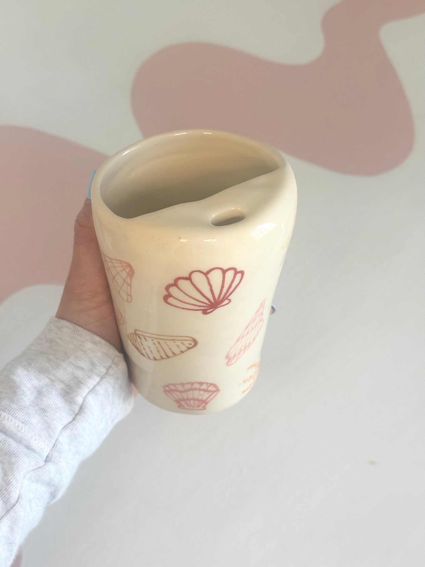 Pink Seashell To-Go Cup
