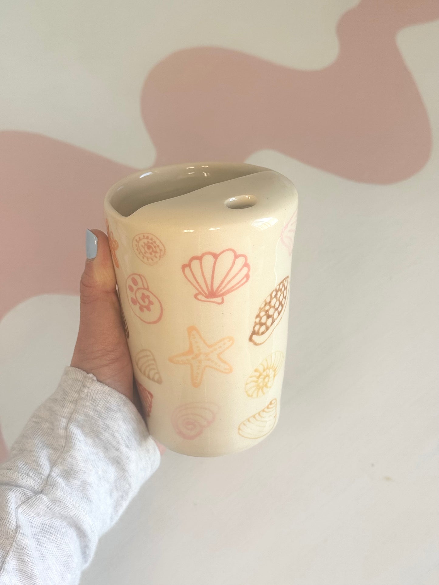 Pink Seashell To-Go Cup