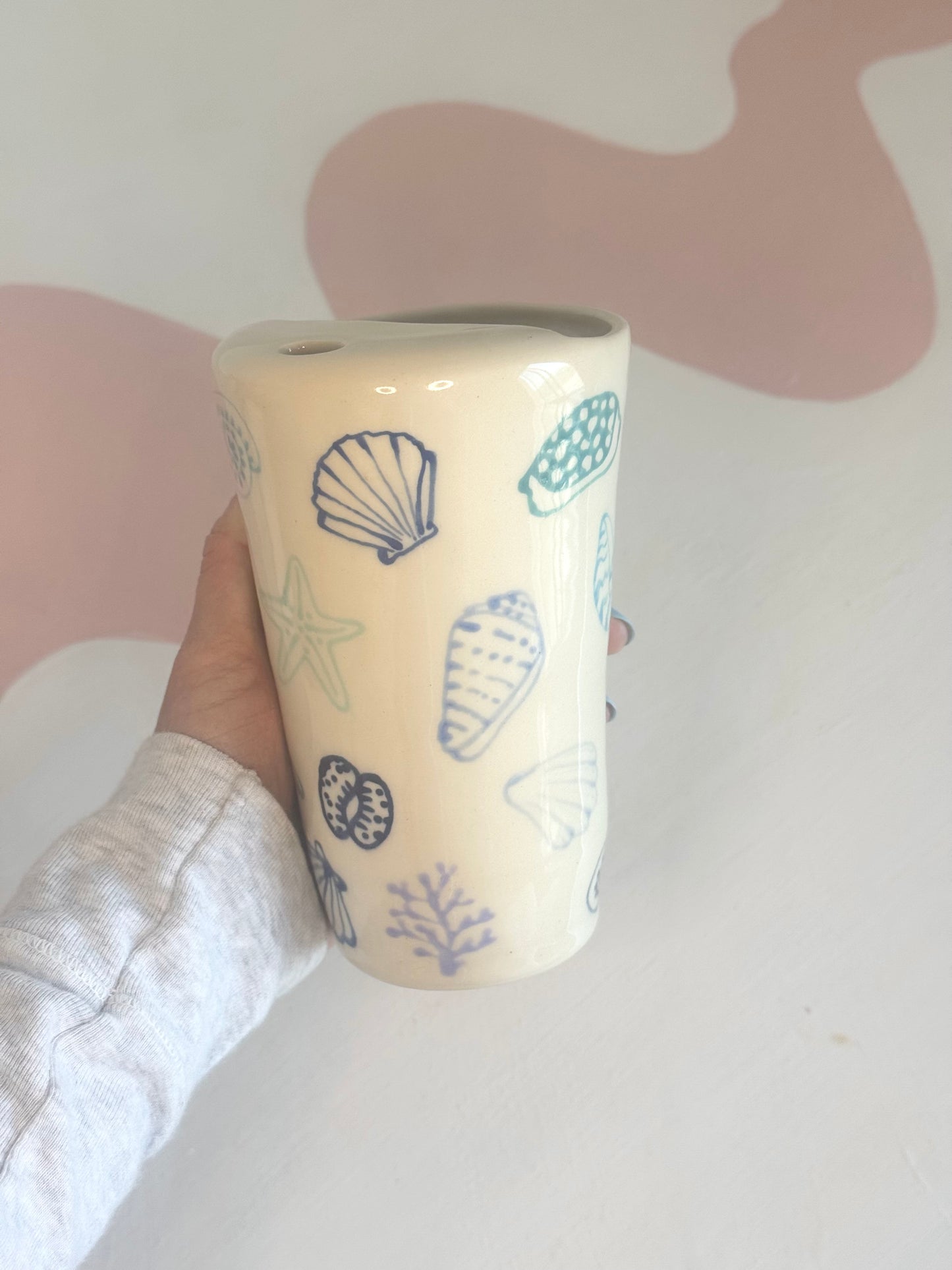 Blue Seashell To-Go Cup