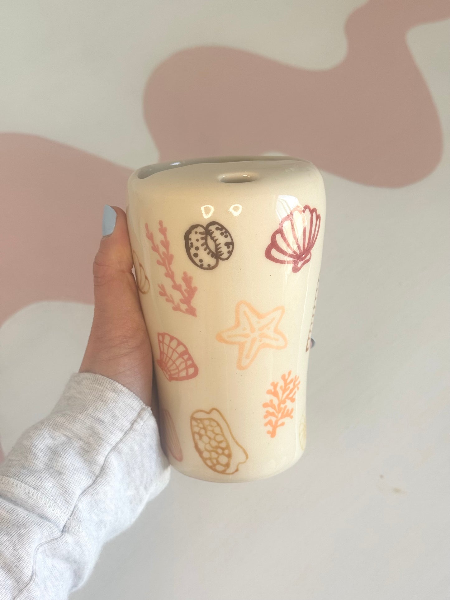 Pink Seashell To-Go Cup