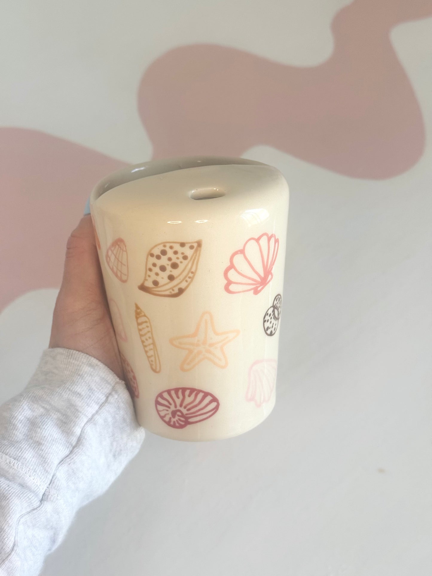 Pink Seashell To-Go Cup