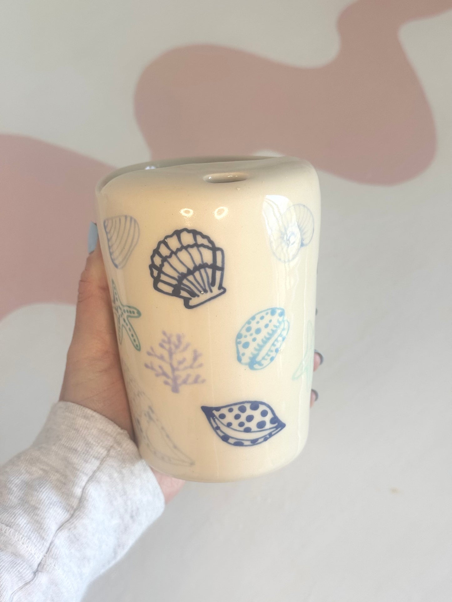Blue Seashell To-Go Cup
