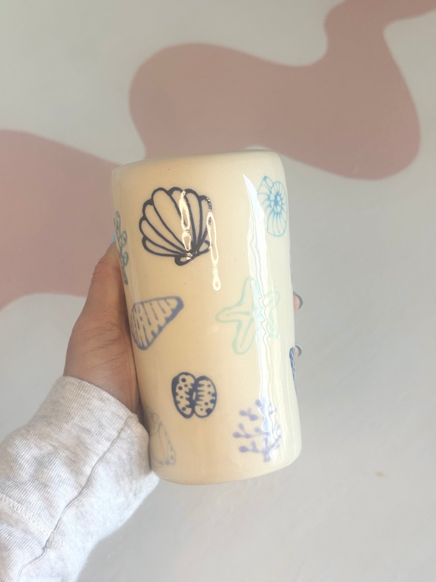 Blue Seashell To-Go Cup