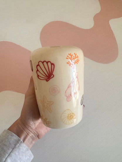 Discounted Pink Seashell To-Go Cup *Please read description!