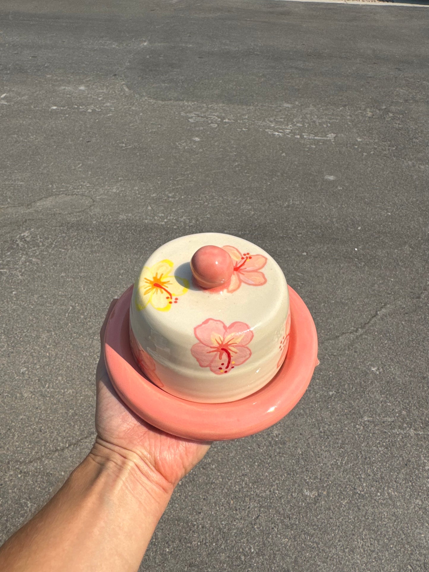 Hibiscus Butter Dish