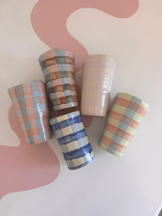 Plaid Cups