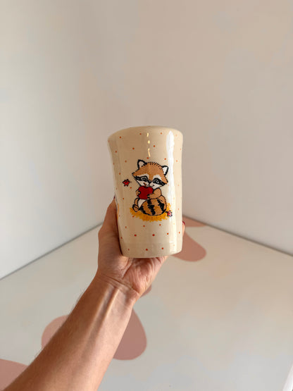 Autumn Apple Raccoon To-Go Cup