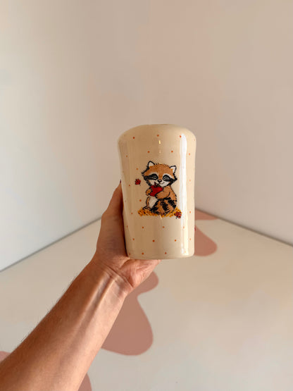 Autumn Apple Raccoon To-Go Cup