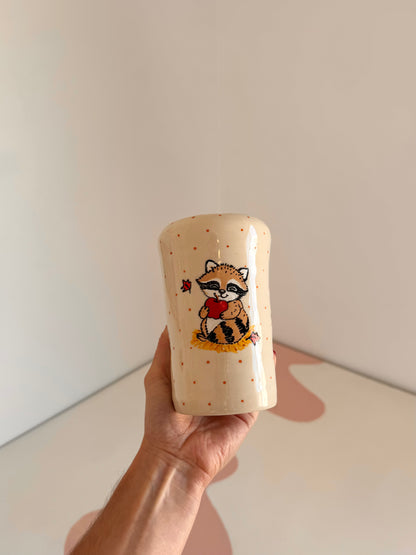 Autumn Apple Raccoon To-Go Cup