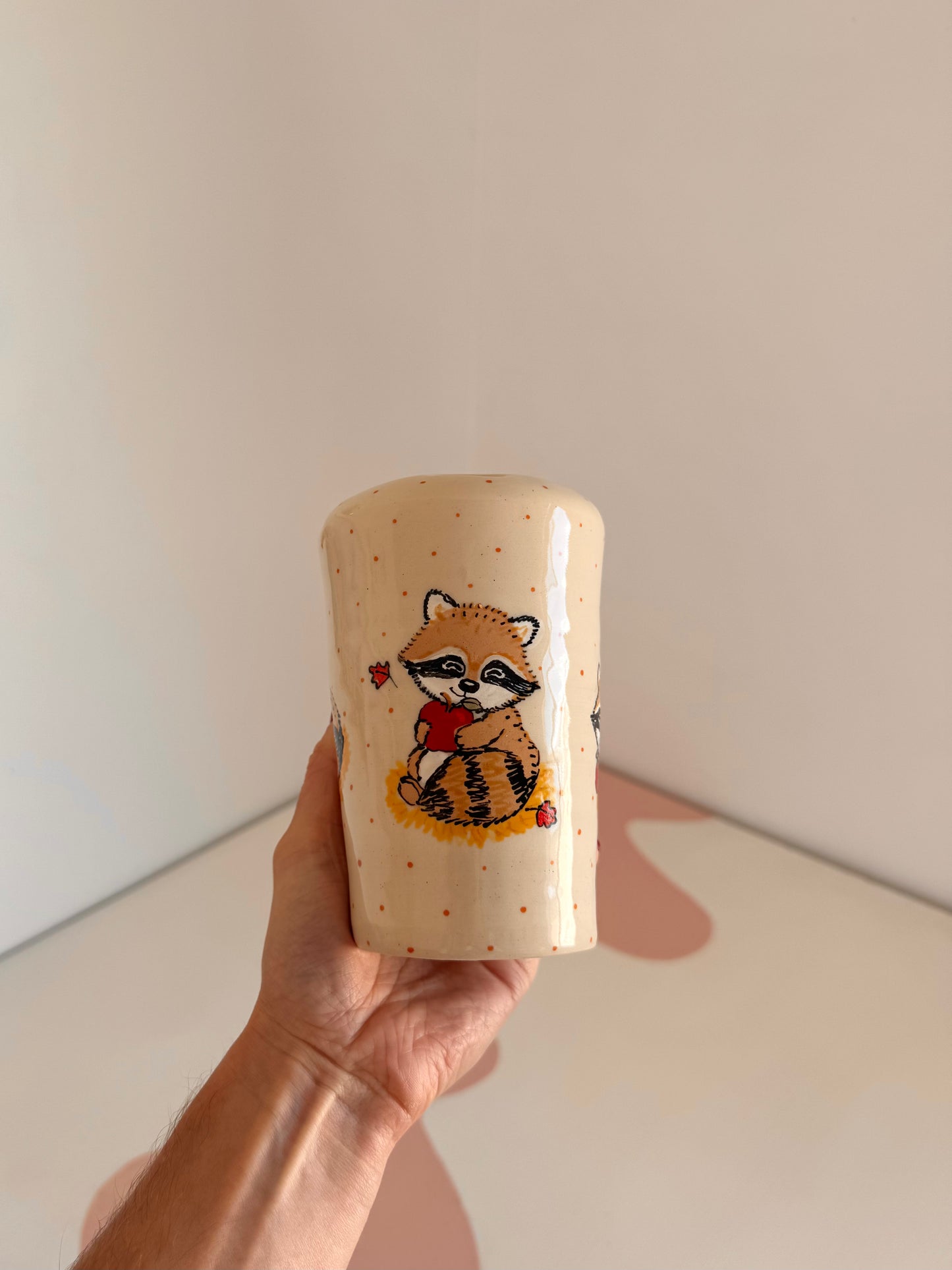Autumn Apple Raccoon To-Go Cup