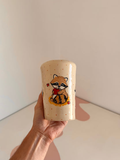 Autumn Apple Raccoon To-Go Cup
