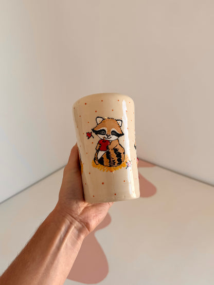 Autumn Apple Raccoon To-Go Cup