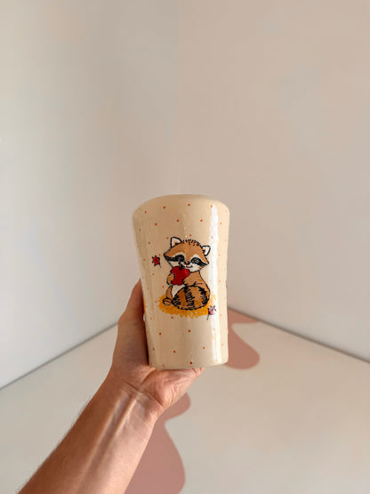 Autumn Apple Raccoon To-Go Cup