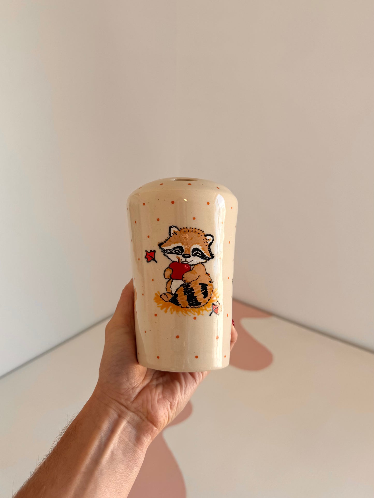 Autumn Apple Raccoon To-Go Cup